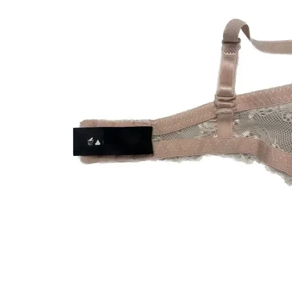 René Rofé Lingerie | Peach Lace Push Up Underwire Bra 36C - Picture 5 of 6